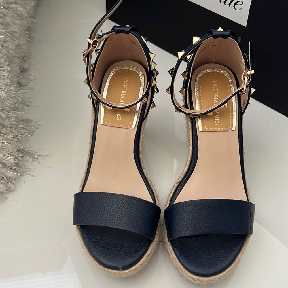 Navy Blue Wedges